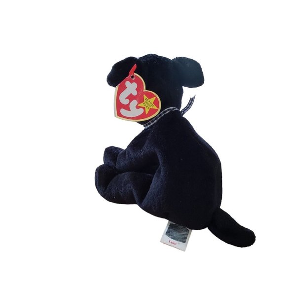 TY Beanie Baby - LUKE the Black Lab (5 inch) - Stuffed Animal Toy Tag is Bent - Picture 5 of 6
